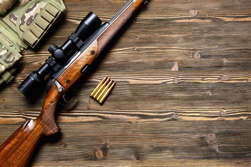 hunting rifle and ammunition-min