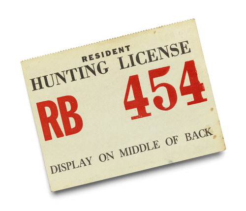 Old Hunting License