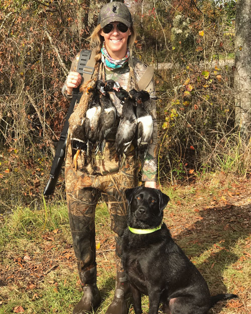 Hollis Lumpkin and her dog Angus