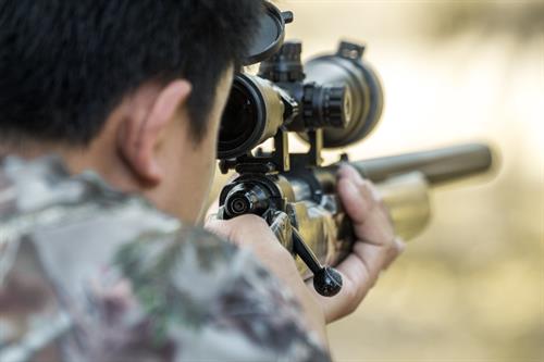 camouflage sniper shooting rifle