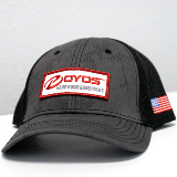 BOYDS HAT - CHARCOAL TONAL BLACK MESH