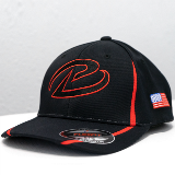 BOYDS HAT -  RED STRIPE W/ BLACK B - S/M