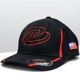 BOYDS HAT -  RED STRIPE W/ BLACK B - L/XL