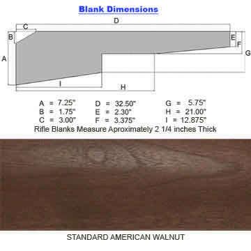 rifle blank walnut standard