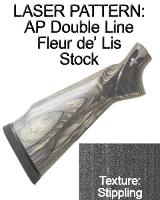 LASER PATTERN: AP DOUBLE LINE FLEUR DE LIS - STIPPLING