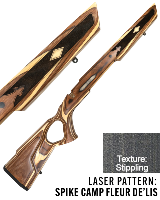 LASER PATTERN: SPIKE CAMP FLEUR DE'LIS TEXTURE: STIPPLING