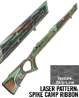 LASER PATTERN: SPIKE CAMP RIBBON TEXTURE: SKIP LINE