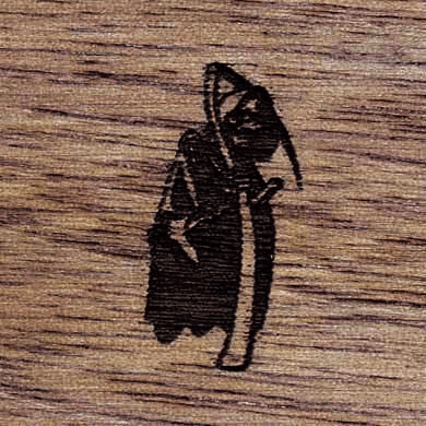 Gunstock Engraving Grim Reaper